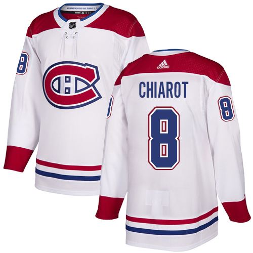 Adidas Canadiens #8 Ben Chiarot White Road Authentic Stitched NHL Jersey
